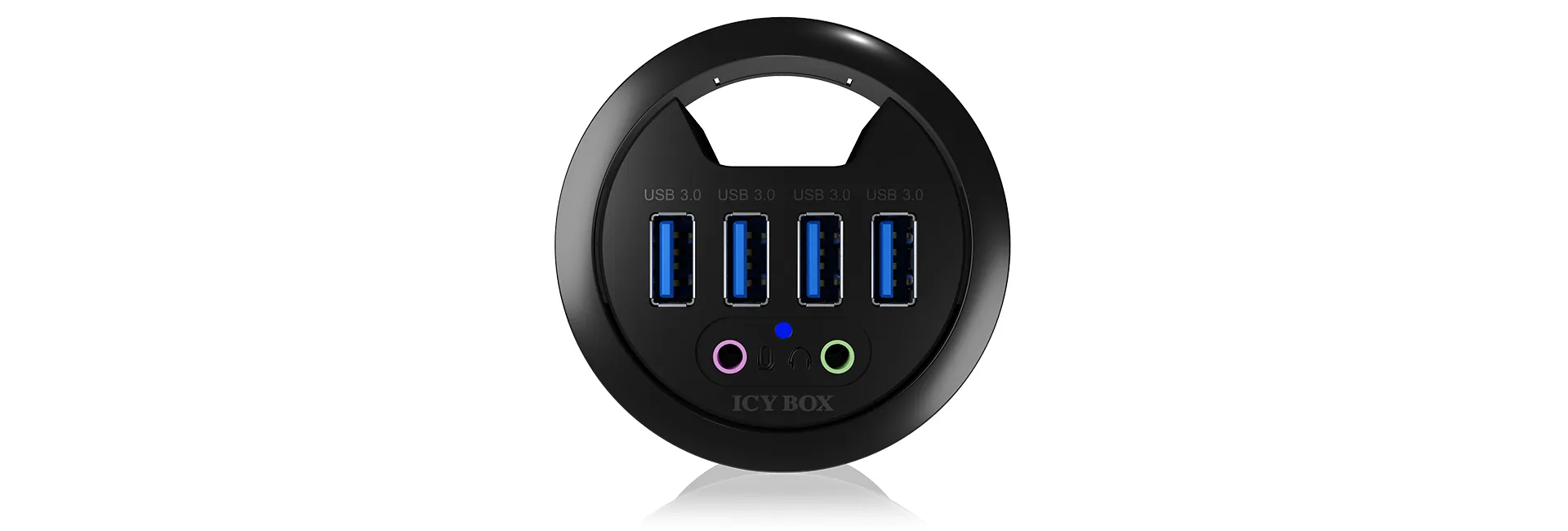ICY BOX 4 Port USB 3.0 In-Desk Hub