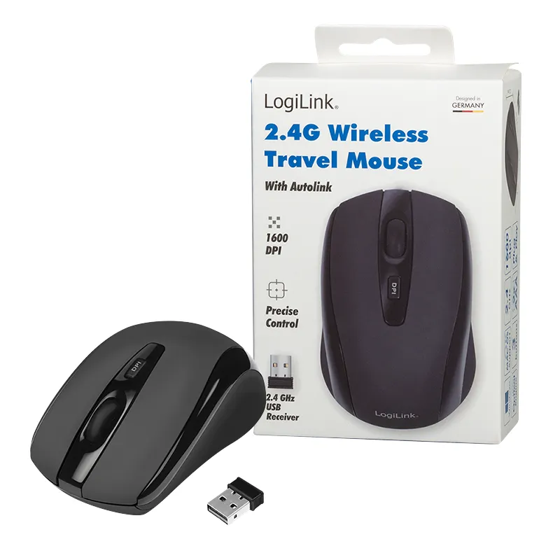 Logilink Optical - wireless mouse, Black