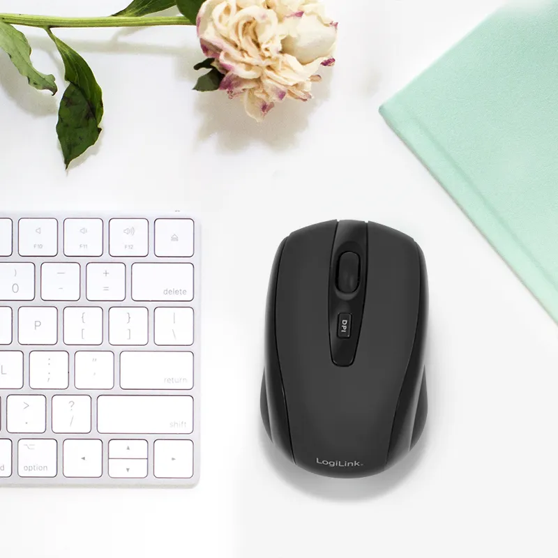 Logilink Optical - wireless mouse, Black