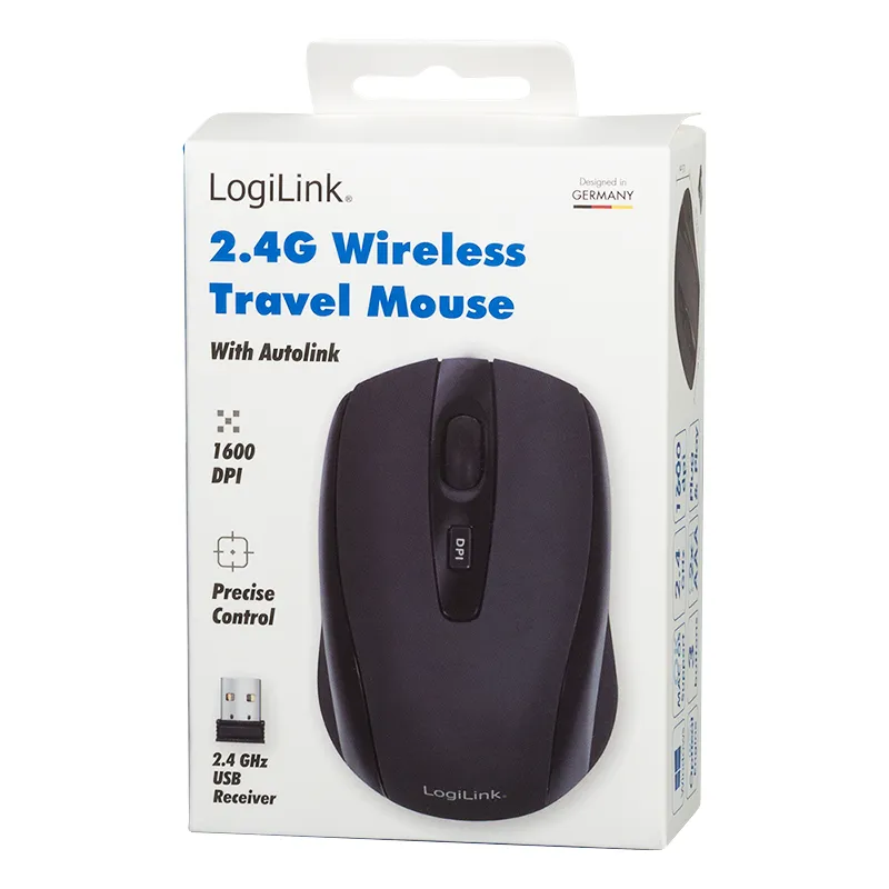 Logilink Optical - wireless mouse, Black