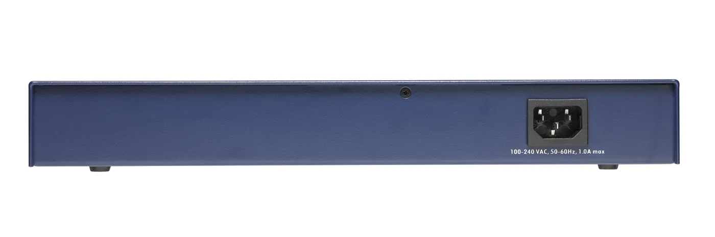 Netgear JGS516  ProSafe Unmanaged 16-port Gigabit Ethernet Switch. 16 10/100/1000T RJ-45 ports. 100-240V, 50-60 Hz internal Power Supply. 19&quot; Rack-mountable.