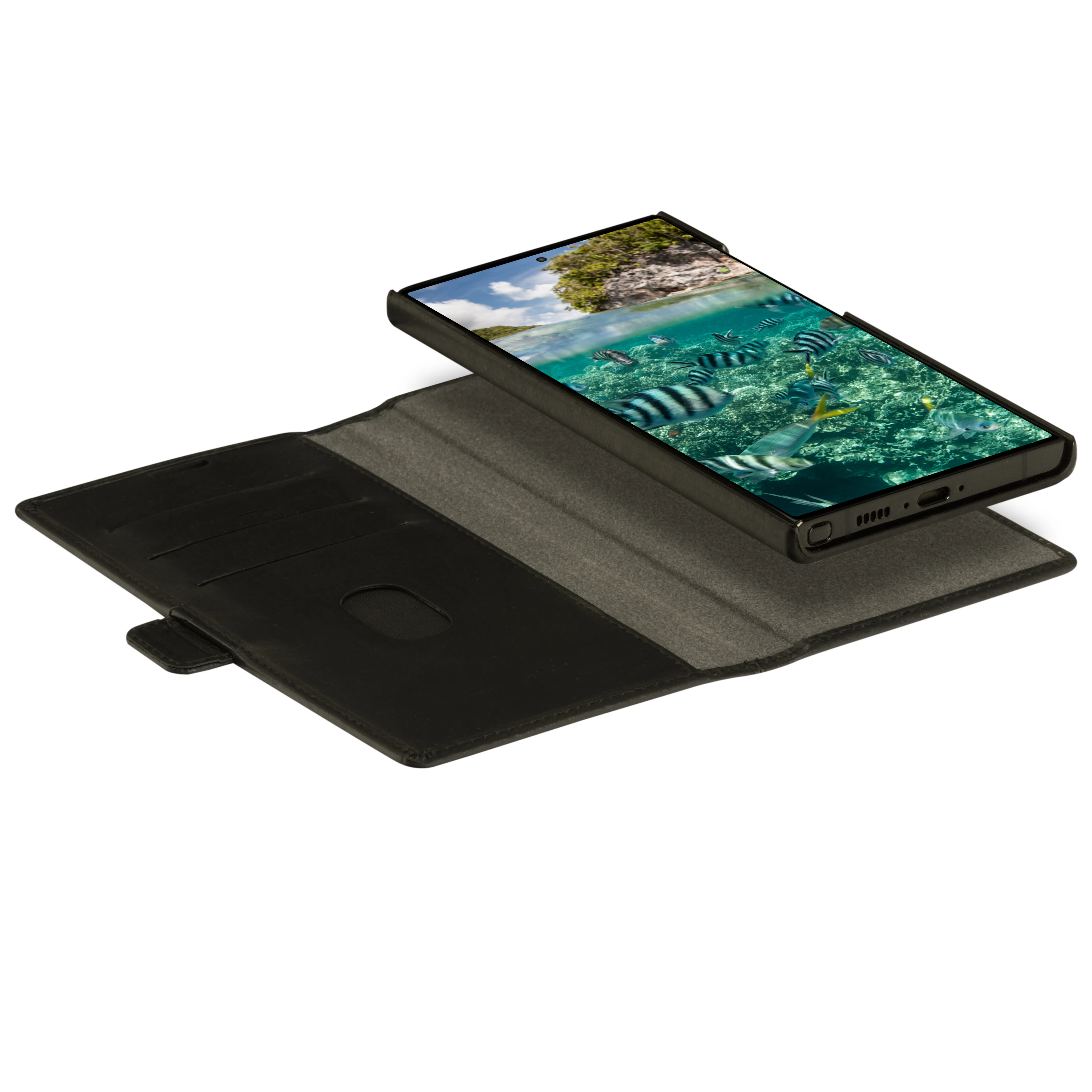 Dbramante1928 Lynge, Galaxy S23 Ultra - pl&aring;nboksfodral, Svart