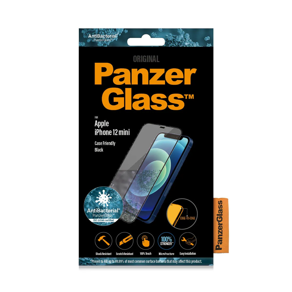 (L&ouml;yt&ouml;nurkka) PanzerGlass Case Friendly, iPhone 12 mini -panssarilasi