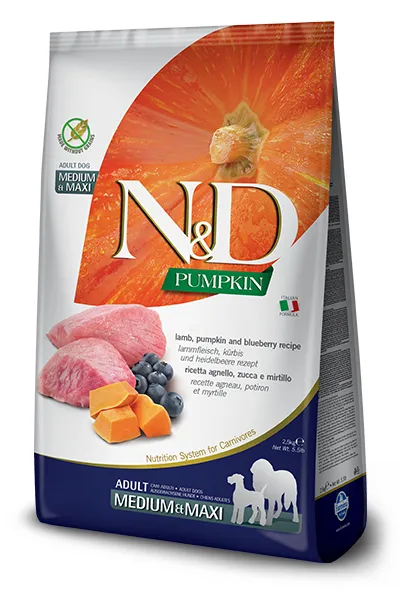 Farmina N&D Ancestral Grain Lamb & Blueberry Adult Medium & Maxi, Dry food for dogs, 12kg