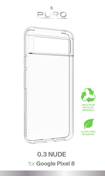 Google Pixel 8 0.3 NUDE ultra slim TPU case, transparent