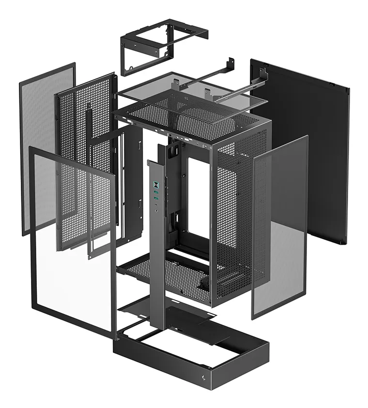 DeepCool CH170 PLUS Micro-ATX Case with window, Black