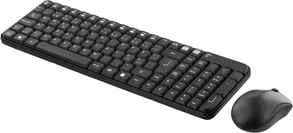 DELTACO langaton n&auml;pp&auml;imist&ouml; ja hiiri, USB, 10m, pohjoismainen, mus