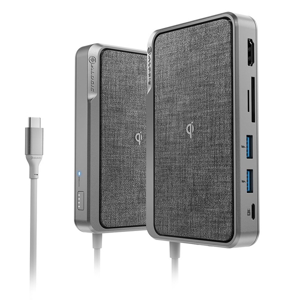 ALOGIC Ultra USB-C Dock WAVE - Qi charger, power bank and USB-C hub, All in one!