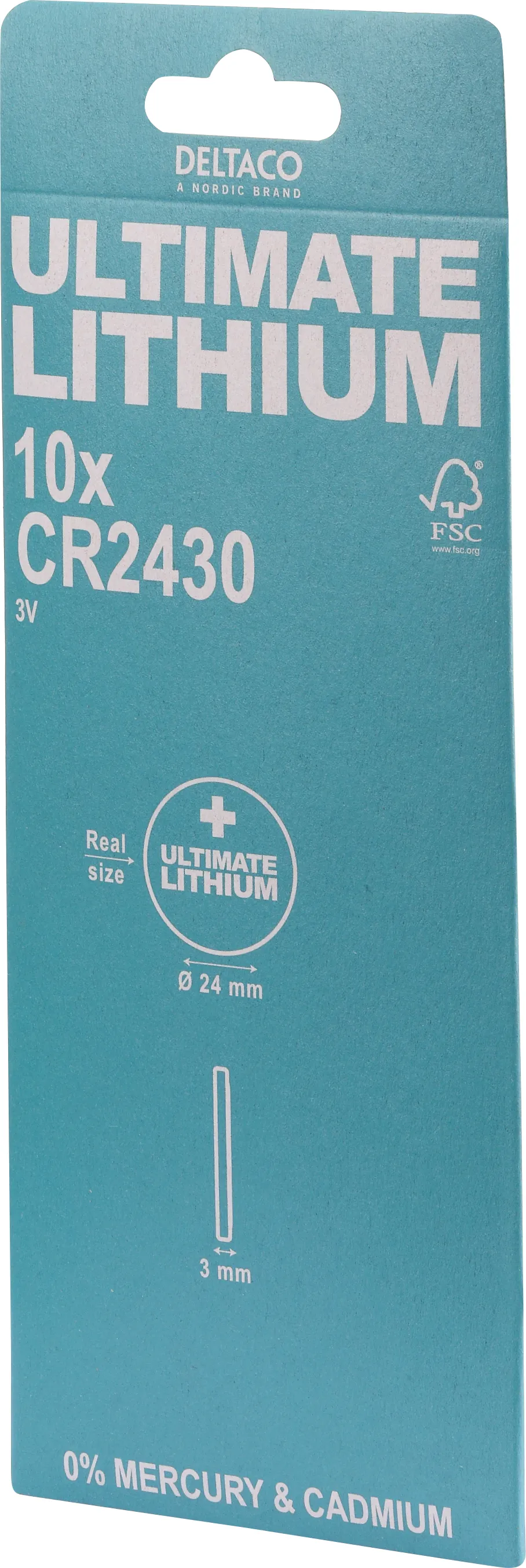 DELTACO Ultimate Lithium CR2430 - Button cell battery