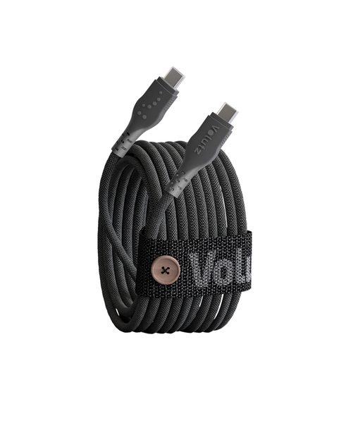 Volutz Cableogy II USB-C to USB-C 2,0 Cable 3M, Jet Black