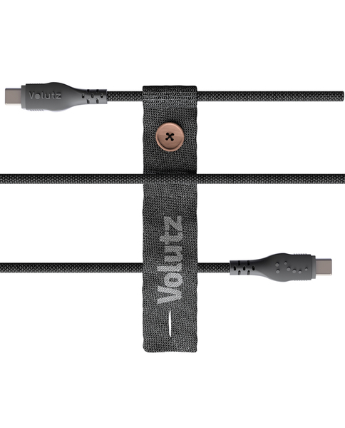 Volutz Cableogy II USB-C to USB-C 2,0 Cable 3M, Jet Black