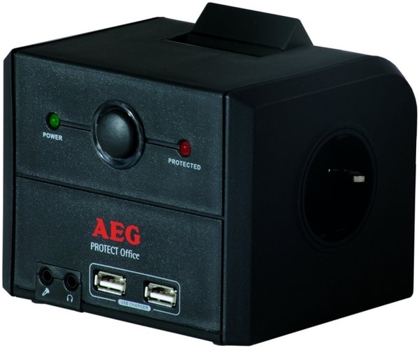 AEG PROTECT Office ylij&auml;nnitesuoja, 1xCEE 7/7-liitos