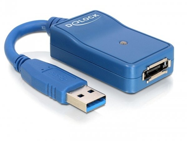 DeLOCK USB 3.0 till eSATA adapter, bl&aring;