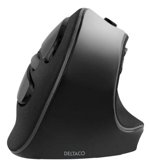Deltaco Office Vertical Ergonomic - wireless vertical mouse, black