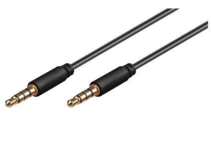 MicroConnect IPOD013 3.5 mm 4-pin audio cable, 3 m, Black