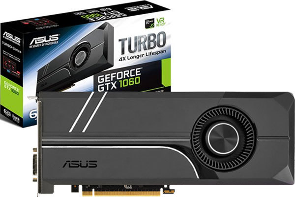 Asus GeForce GTX 1060 TURBO 6GB -n&auml;yt&ouml;nohjain