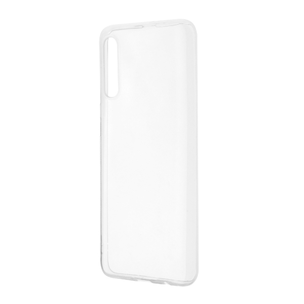 WAVE Silikonisuoja Samsung Galaxy A40 puhelimelle. L&auml;pin&auml;kyv&auml; ja t&auml;sm&auml;istuva suojakuori. Materiaali kulutusta kest&auml;v&auml;&auml; TPU muovia.