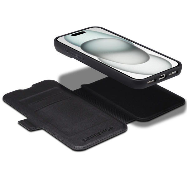 Screenor First 2-in-1, iPhone 17 Pro Max, MagSafe - wallet case, Black