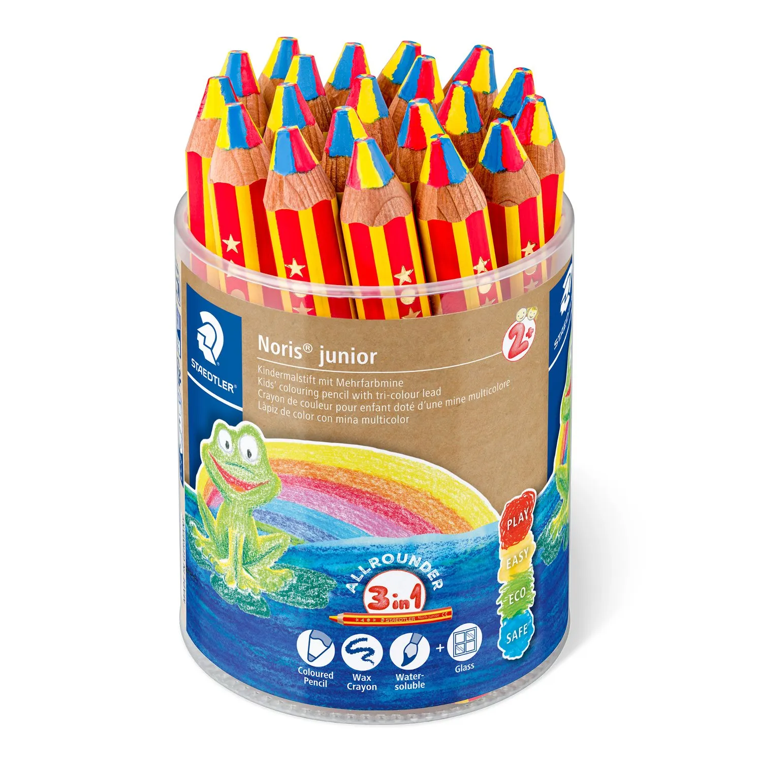 STAEDTLER Noris junior 1403, 20 st, flerf&auml;rgad - 3-in-1 f&auml;rgpenna