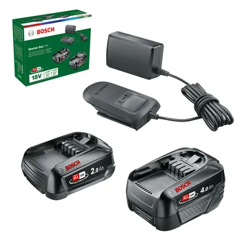Bosch starter set 18V (PBA 2.0Ah + PBA 4.0Ah + AL 18V-20), charger (black, 2x battery + charger, POWER FOR ALL ALLIANCE)