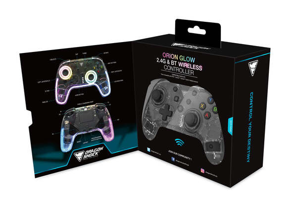 DRAGONSHOCK Controller Orion Glow RGB PC Transparent