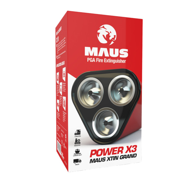 MAUS Xtin Grand -- 3 times as powerful fire extinguisher