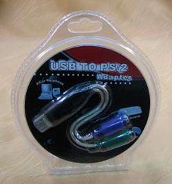 Addon USB to PS2 adapteri USB-A /2 x MiniDIN 6F