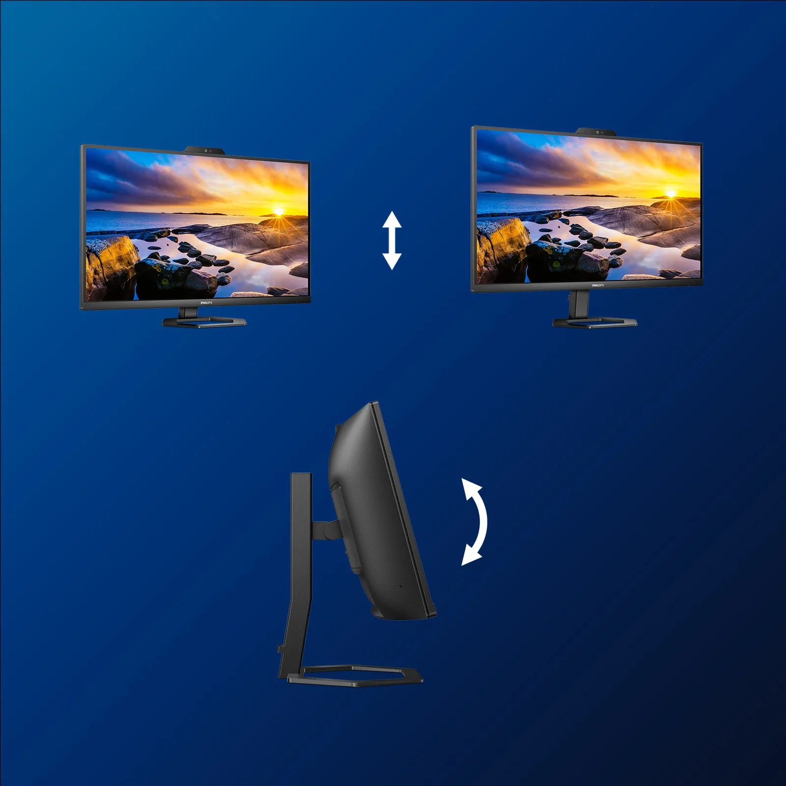 Philips 34E1C5600HE. 34&quot; 3440x1440pxl. 100Hz, Webcam, Microphone, USB-C, VA - curved monitor