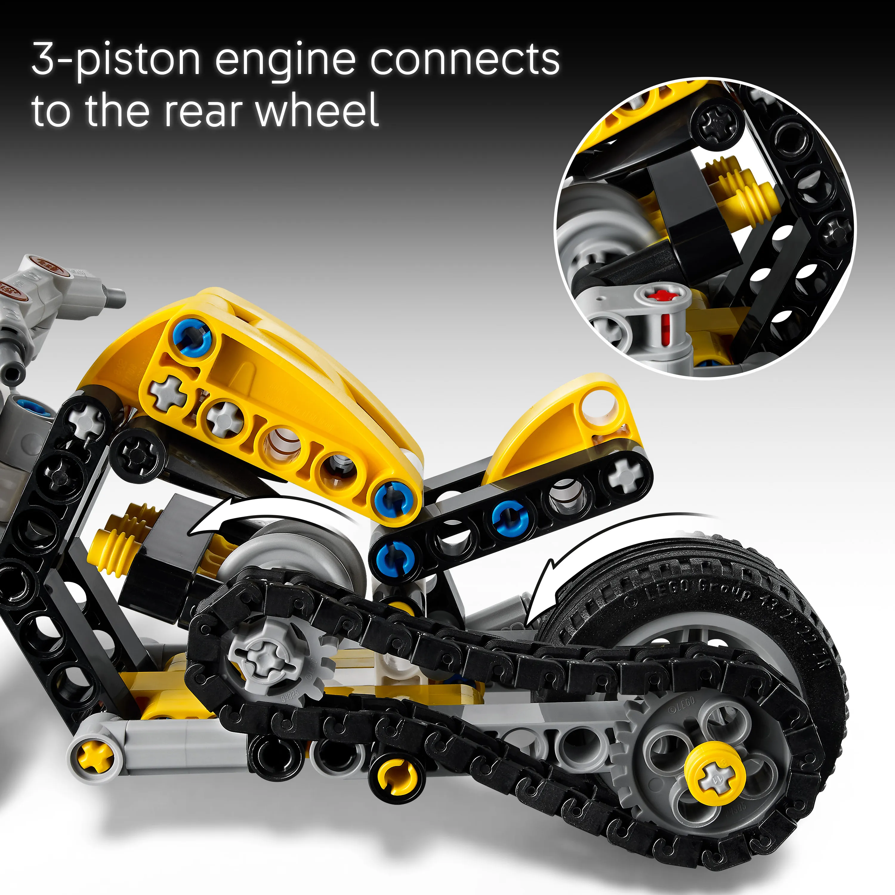 LEGO Technic Yellow Motorcycle 42225