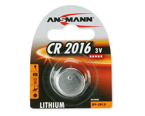 Lithium CR 2016, 3 V Battery