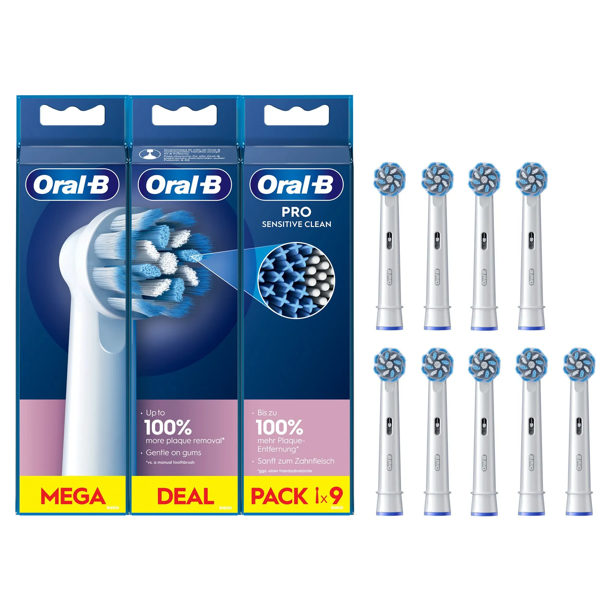 Oral-B Sensitive Clean Ersättningsborsthuvuden, 9 stycken Oral-B Sensitive Clean Ersättningsborsthuvuden, 9 stycken