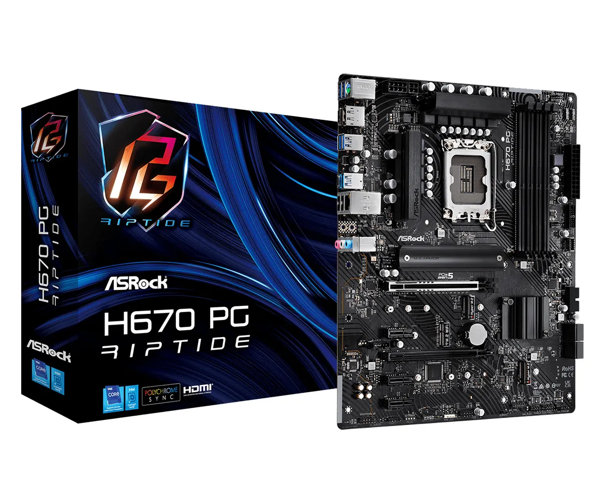 ASRock H670 PG Riptide DDR4 ATX - moderkort