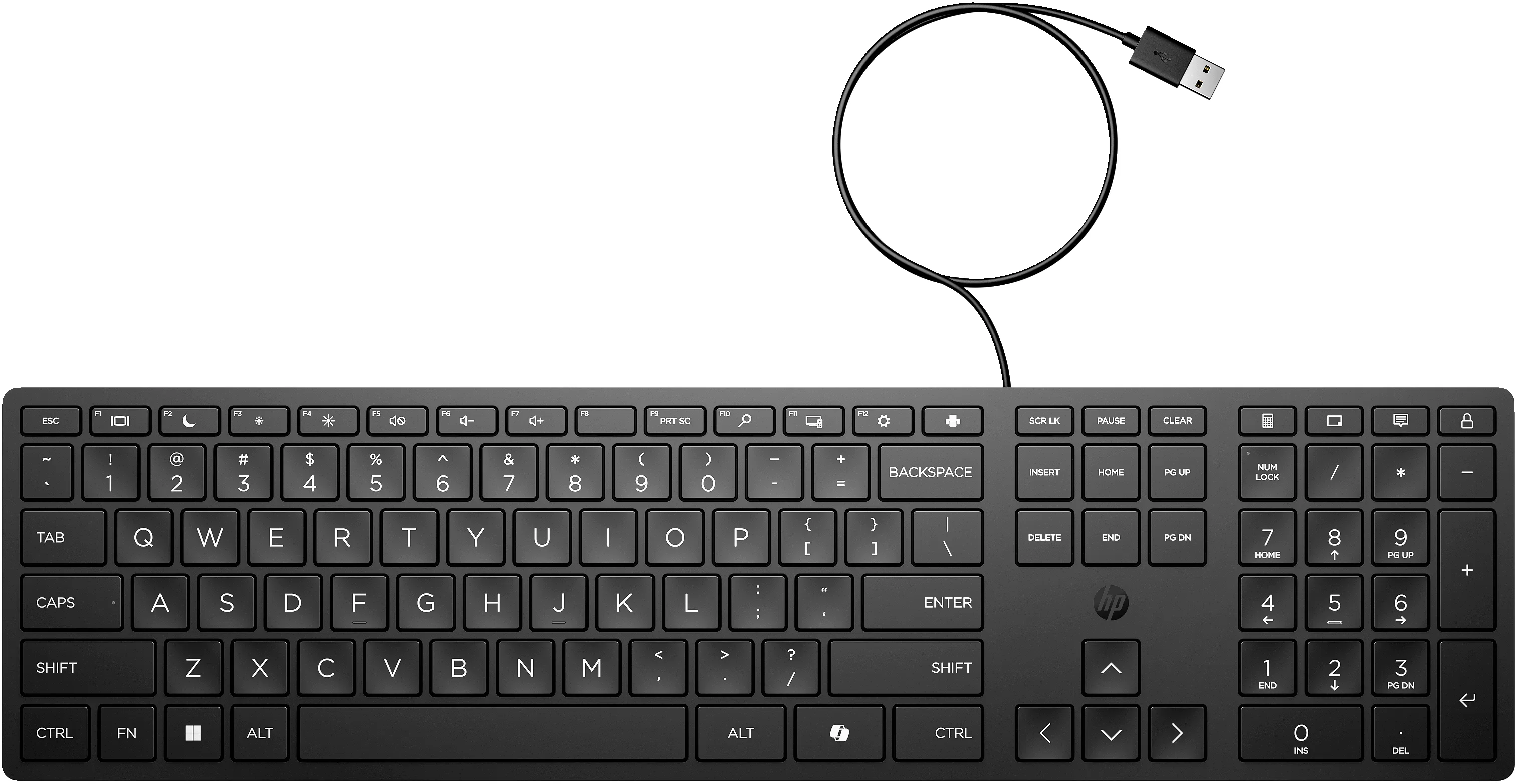 HP 320K -näppäimistö, Musta (suomalainen)