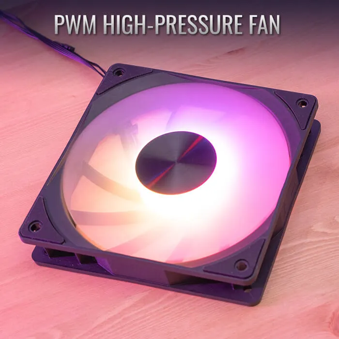 Aerocool Rime 4, 120 mm ARGB CPU Cooler, Black