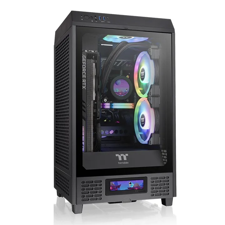 Thermaltake The Tower 200 - Mini-tornikotelo, ikkunalla, Musta
