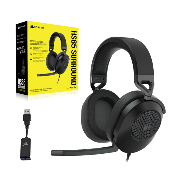 Corsair HS65 Surround - gaming headset, carbon