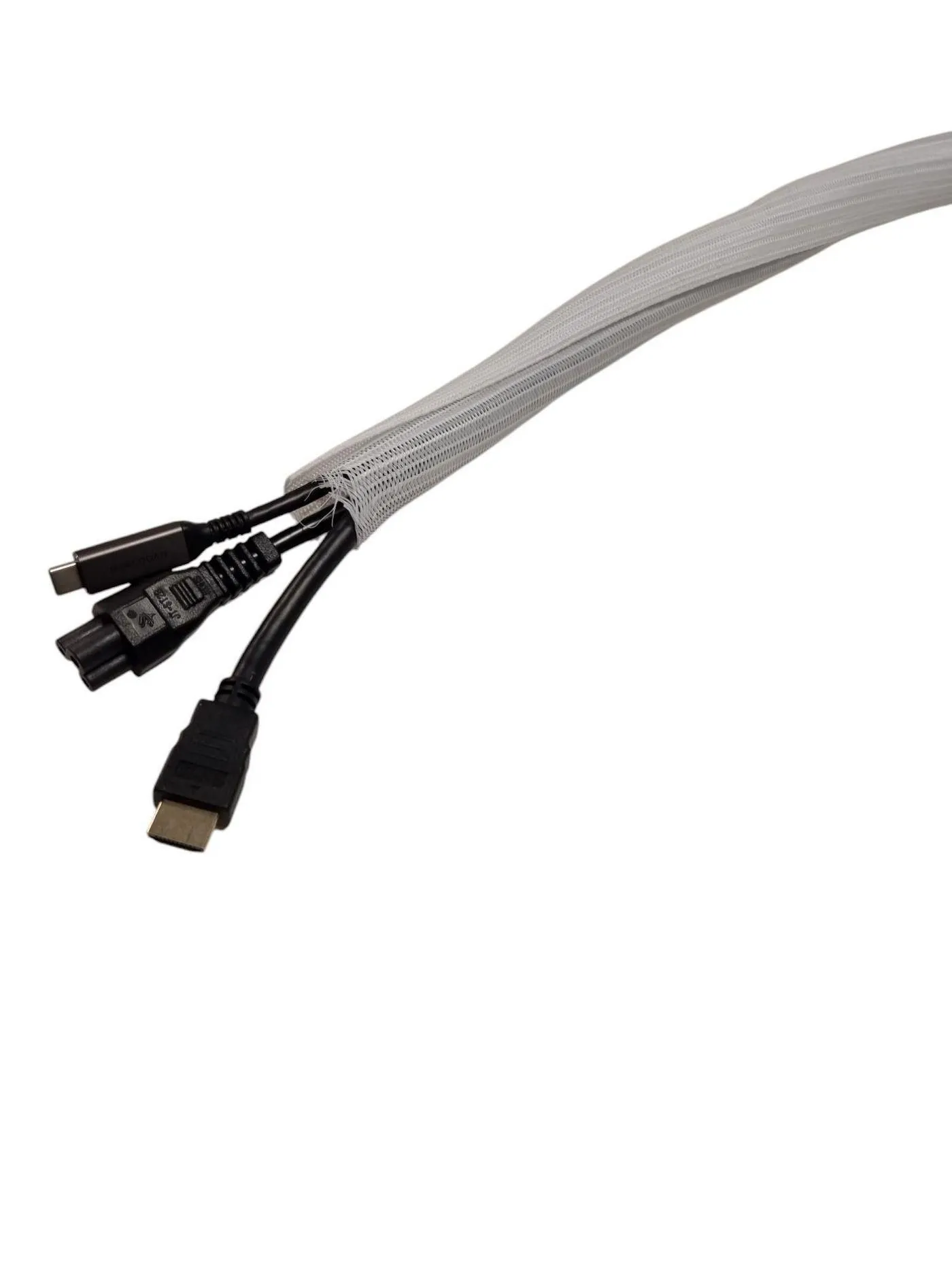 MICROCONNECT Self-Wrap Cable Sleeve, 50 m, White