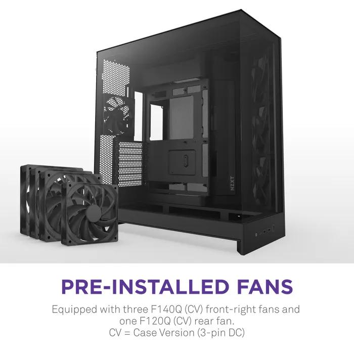 NZXT H9 Flow (2025) - midi chassi, Svart