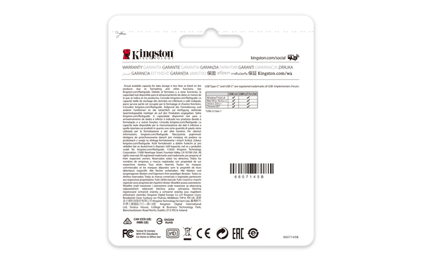 Kingston 128GB Data Traveler 70 USB-C 3.2 Gen 1 (3.1 Gen 1) - memory stick, Black