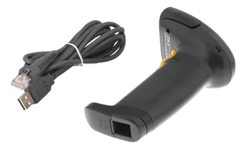 DELTACO Handheld 1D CCD barcode scanner, black, USB