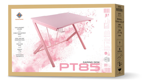 Deltaco Pink Line PT85 -pelip&ouml;yt&auml;, pinkki (116x75cm)