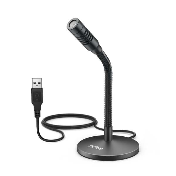 FIFINE K050, USB, kondensator mikrofon, svart