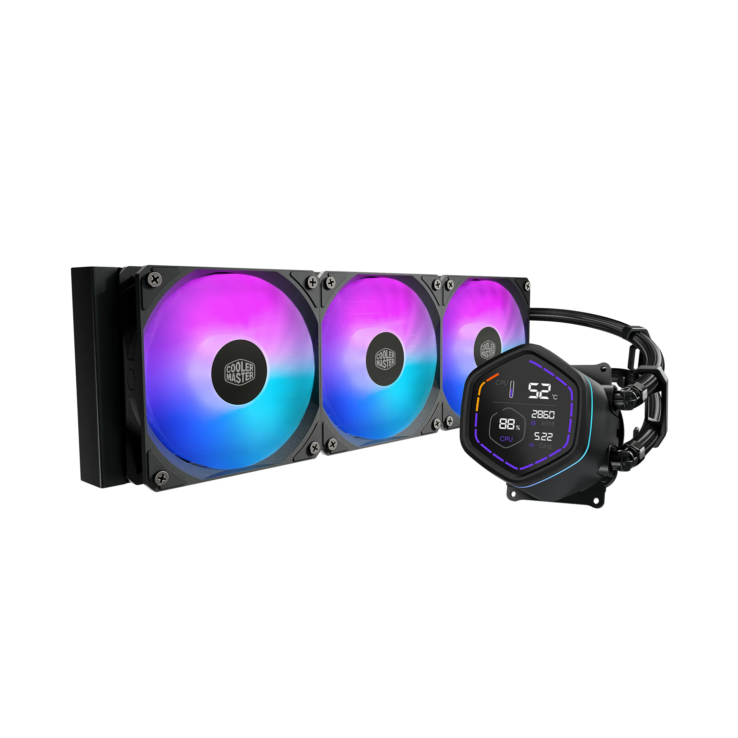 Cooler Master MasterLiquid 360 Core Nex Digital ARGB 360 mm v&auml;tskekylningssystem f&ouml;r processor - Svart