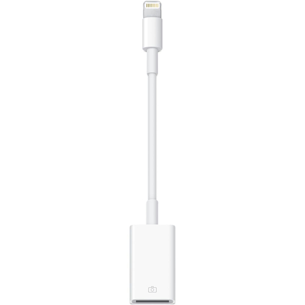 (L&ouml;yt&ouml;nurkka) Apple Lightning &ndash; USB-A -adapteri, Valkoinen