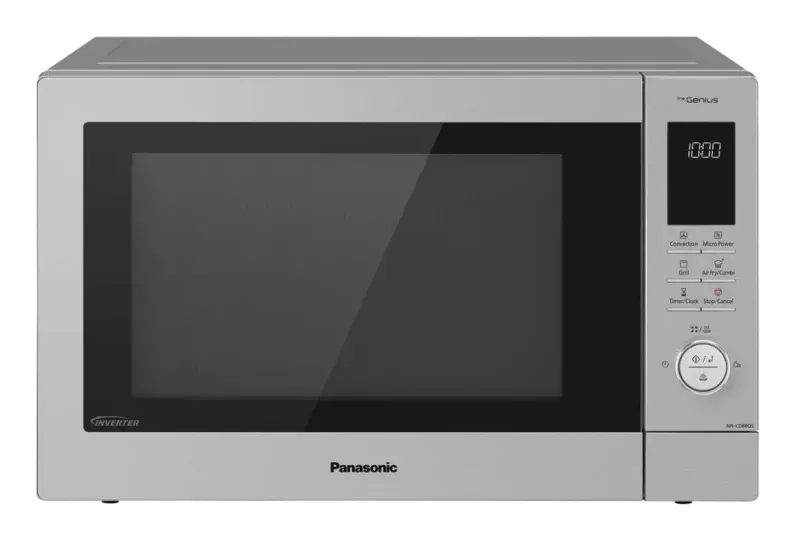 Panasonic NN-CD88QSEPG 4-in-1 -yhdistelm&auml;-mikroaaltouuni Airfryer-toiminnolla, 1000 wattia, 34 litraa, ruostumaton ter&auml;s