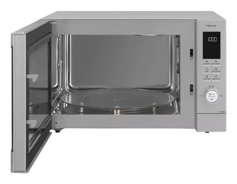 Panasonic NN-CD88QSEPG 4-in-1 -yhdistelm&auml;-mikroaaltouuni Airfryer-toiminnolla, 1000 wattia, 34 litraa, ruostumaton ter&auml;s