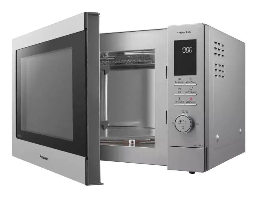 Panasonic NN-CD88QSEPG 4-in-1 -yhdistelm&auml;-mikroaaltouuni Airfryer-toiminnolla, 1000 wattia, 34 litraa, ruostumaton ter&auml;s