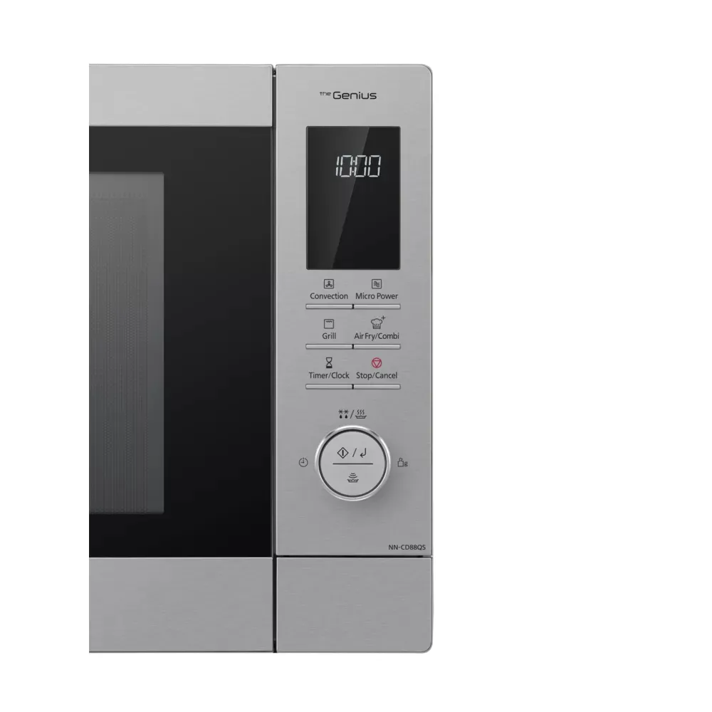 Panasonic NN-CD88QSEPG 4-in-1 -yhdistelm&auml;-mikroaaltouuni Airfryer-toiminnolla, 1000 wattia, 34 litraa, ruostumaton ter&auml;s