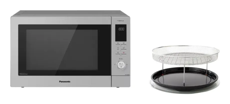 Panasonic NN-CD88QSEPG 4-in-1 -yhdistelm&auml;-mikroaaltouuni Airfryer-toiminnolla, 1000 wattia, 34 litraa, ruostumaton ter&auml;s