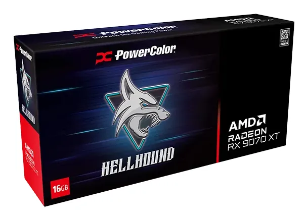PowerColor Radeon RX 9070 XT Hellhound OC 16 GB - grafikkort